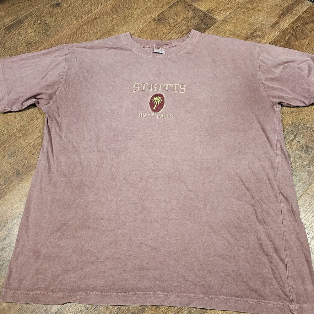 Vintage Embroidered St Kitts West Indies Tshirt Size XL